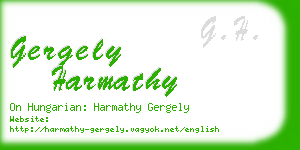 gergely harmathy business card